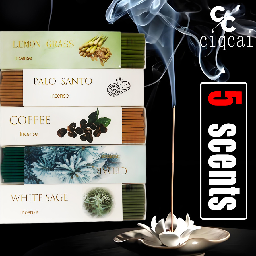 Home Fragrance Gift Box - 【5 Flavors】High-Quality, Handmade, Thick Incense Sticks,