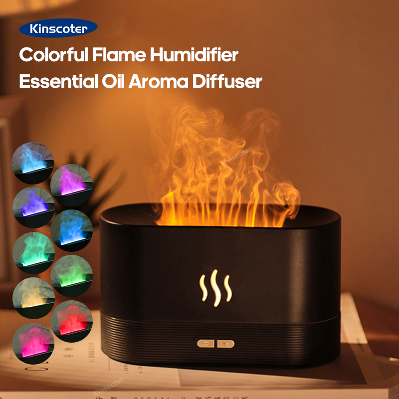 Home Fragrance Diffuser Oil - USB Desktop Flame Aroma Diffuser Humidifier